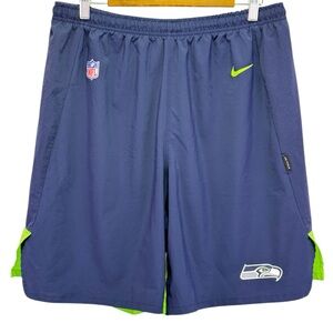 Nike NFL Seattle Seahawks Men’s Blue Dri Fit Onfield Athletic Shorts Size XL